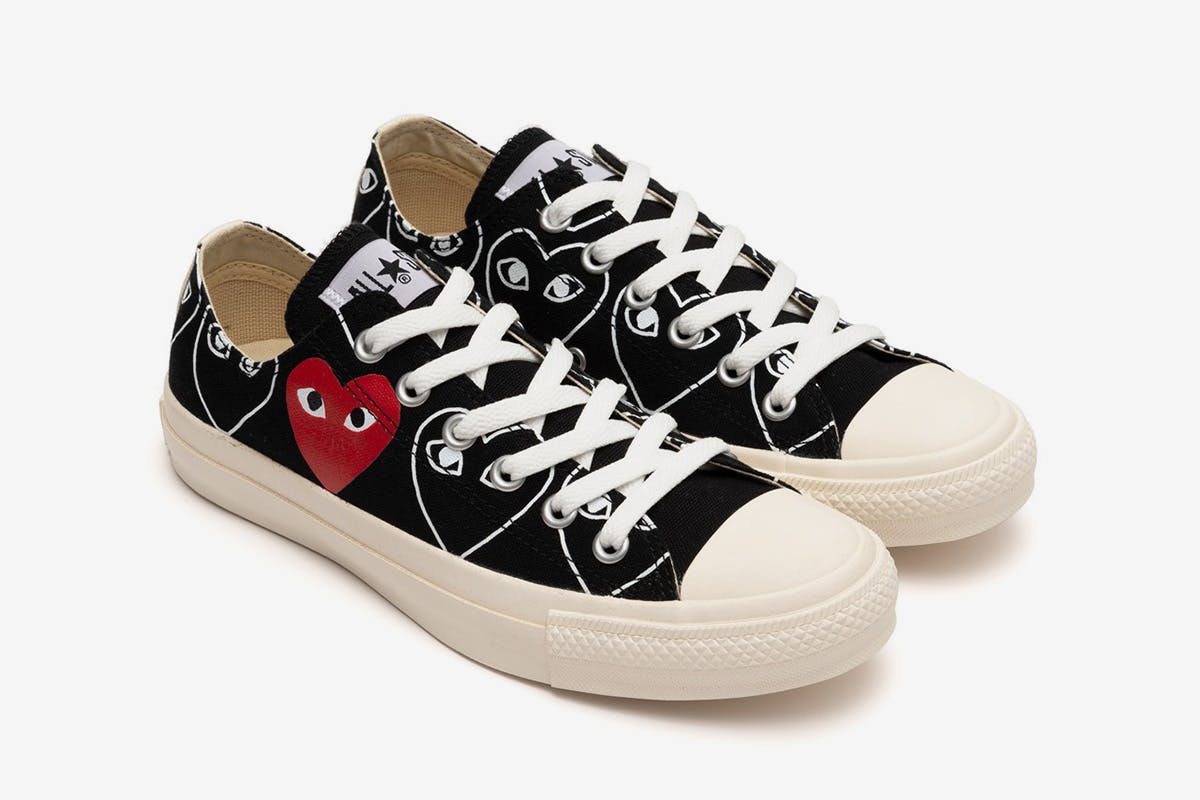 converse with the love heart